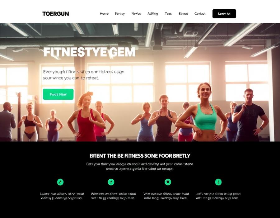 Forge Fitness Studio concept website design