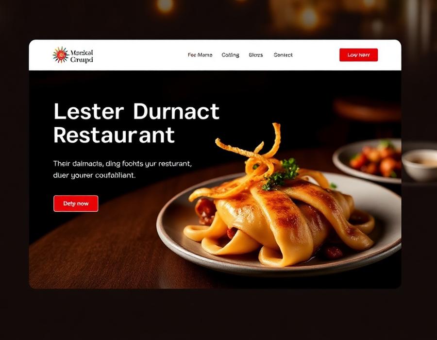 Lumière Bistro concept website design